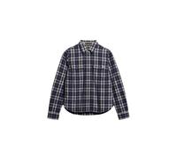 Superdry Damen Holzfäller Karo Flanellhemd Marineblau/Grün Kariert 40