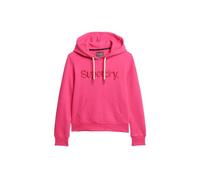 Superdry Damen Hoodie mit farblich abgestimmtem, aufgesticktem Logo Himbeere Pink 38