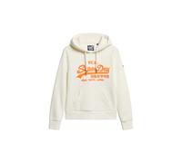 Superdry Damen Hoodie mit gestickter Vintage-Logografik in Neonfarben Winterweiß 42