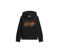 Superdry Damen Hoodie mit Tattoo-Schriftzug und Grafik Schwarz 38