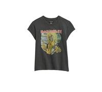 Superdry Damen Iron Maiden x Damen Band-T-Shirt mit Flügelärmeln Mittleres Merch Schwarz 42