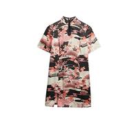 Superdry Mandarin Jacquard Kurzes Kleid L Goshodoki Pink