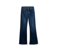 Superdry Damen Jeans aus Bio-Baumwolle mit ausgestelltem Bein und hohem Bund Dunkles Indigoblau Denim 26/28