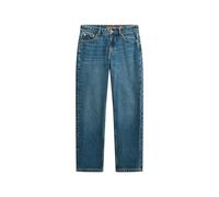 Superdry Damen Jeans mit geradem Bein und mittlerer Leibhöhe Fulton Vintage Blau 30/32