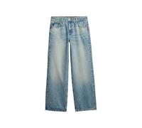 Superdry Damen Jeans mit weitem Bein und mittlerer Leibhöhe Baltimore Blau 34/32
