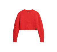 Superdry Damen Jersey de Cuello Redondo Polo-Pullover, Fire Sky Orange,