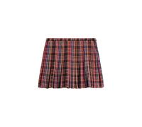 Superdry Damen Mid Rise Check Mini Rock, Rot, Blau, Gelb, kariert, 38