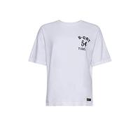 Superdry Damen Kastenförmiges Military Narrative T-Shirt Brilliant Weiß 36