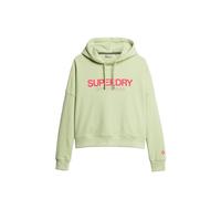 Superdry Damen Kastiges Sportswear Hoodie mit Logo Zartes Grün 42