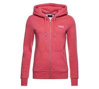 Superdry Damen Klassische Kapuzenjacke aus der Orange Label Kollektion Korallenrot Meliert 38