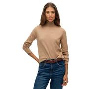 Superdry Damen Klassischer Rollkragenpullover Helles Taupe Meliert 44