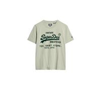 Superdry Damen Klassisches, lockeres Vintage T-Shirt mit Logoprint Seegrasgrün 42