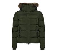 Superdry Damen Kurz geschnittene Mid Layer Kapuzenjacke Surplus Goods Olivgrün 42