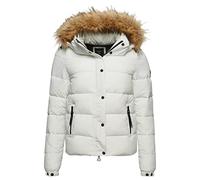 Superdry Damen Kurz geschnittene Mid Layer Kapuzenjacke Winterweiß 38