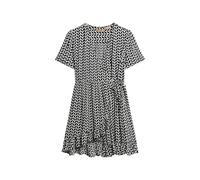 Superdry Damen Kurzärmeliges, bedrucktes Mini-Wickelkleid Ronnie Geo Mono 38