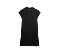 Superdry Damen Kurzärmeliges Minikleid in A-Linie Schwarz 42