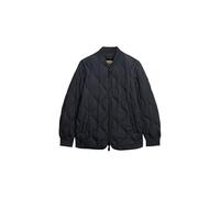 Steppjacke SUPERDRY "SHORT QUILTED LINER JACKET", Damen, Gr. M, ebony, Web, Obermaterial: 100% Polyester, unifarben, relaxed fit, Jacken (81676139-M) ebony