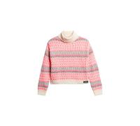 Superdry Damen Kurzer Strickpullover mit Rollkragen Ecru 40