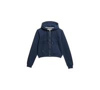Superdry Damen Kurzes Athletic Essentials Hoodie mit Reißverschluss Kräftiges Marineblau 42