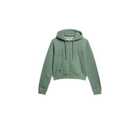 Superdry Damen Kurzes Athletic Essentials Hoodie mit Reißverschluss Lorbeer Kaki 36