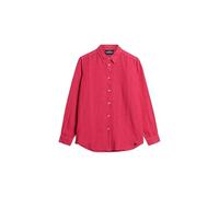 Superdry Damen Lässiges Hemd aus Leinen im Boyfriend-Stil Elektrisch Pink 40