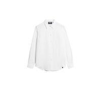 Superdry Damen Lässiges Hemd aus Leinen im Boyfriend-Stil Optik 38