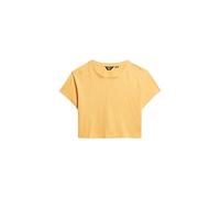 Superdry Damen Lässiges, kurzes T-Shirt Sauterne Gelb 44