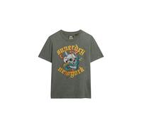 Superdry, T.Shirt Neo TRAD Tattoo Relaxed Tee, W1011607A, Beetle Green Slub, 8, Damen, Kinder