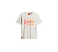 Superdry Damen Lässiges T-Shirt mit farblich abgestimmter Grafik Gletschergrau Meliert 40