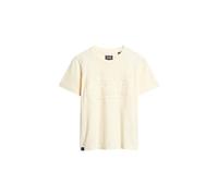 Superdry Embossed Vl Relaxed Kurzarm-t-shirt L Rice White