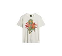 Superdry, T.Shirt VL Rhinestone Slim Tee, W1011626A, Silver Blue, Größe 8, Damen, Kinder