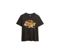 Superdry Damen Lässiges Vintage Logo Tokyo T-Shirt Vintage Schwarz Strukturiert 44