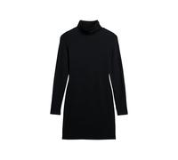 Superdry Damen Langärmeliges, hochgeschlossenes Minikleid Schwarz 40