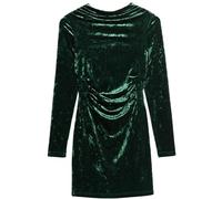 Superdry Damen Langärmeliges Minikleid aus Samt Tiefstes Grün 36