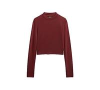 Superdry Damen Langärmeliges Oberteil mit Rückenausschnitt Portweinrot 42