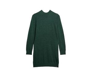 Superdry Damen Langärmeliges Strickkleid aus Merinowolle Urban Chic Meliert 36