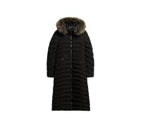 Superdry Fuji Faux Fur Longline Jacke S Black