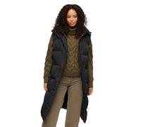 Superdry Damen Lange Steppweste Schwarz 42
