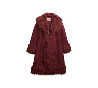 Superdry Damen Langer Afghan-Mantel mit schmaler Passform