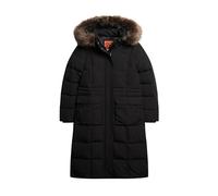 Superdry Damen Langer Everest Steppmantel Tiefschwarz 34