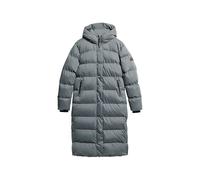 Superdry Damen Langer Steppmantel aus Mikrofaser Ebenholz 44
