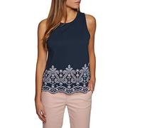 Superdry Damen Lara Tanktop mit Stickerei Finster Marineblau 38