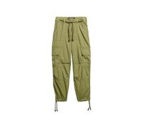 Superdry Damen Leichte Strand-Cargohose Trekking Olivgrün