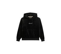 Superdry Damen Locker geschnittenes Country Club Velours-Hoodie Schwarz 44