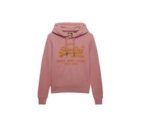 Superdry Damen Locker geschnittenes Hoodie mit Vintage Logo und Verzierung Rauchig Rosé 44