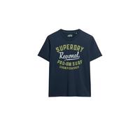 Superdry Damen Locker geschnittenes Lo-Fi Outdoor-T-Shirt Finster Marineblau 38
