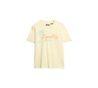 Superdry Damen Locker geschnittenes Lo-Fi Outdoor-T-Shirt Pastell Gelb 44