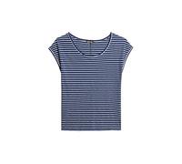 Superdry Damen Locker geschnittenes Studios T-Shirt Marineblau/Weiß Gestreift 44