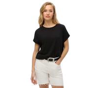 Superdry Damen Locker geschnittenes Studios T-Shirt Schwarz 42