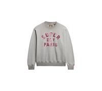 Superdry Embellished Varsity Loose Sweatshirt M Grey Marl